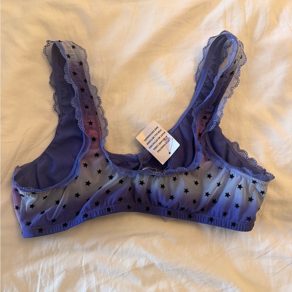 Rare Savage X Fenty Star-Print Bralette in Purple Ombre - Picture 2 of 3
